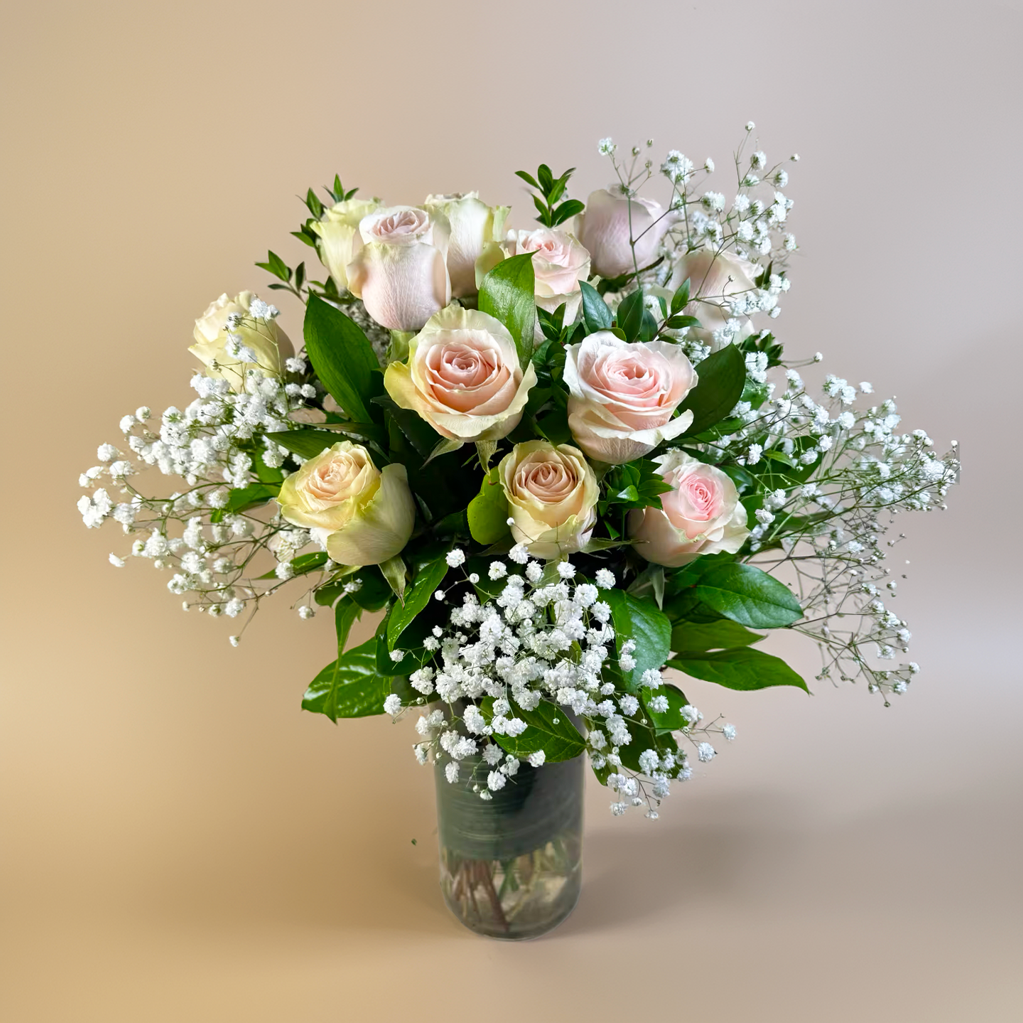 A Dozen Pink Roses